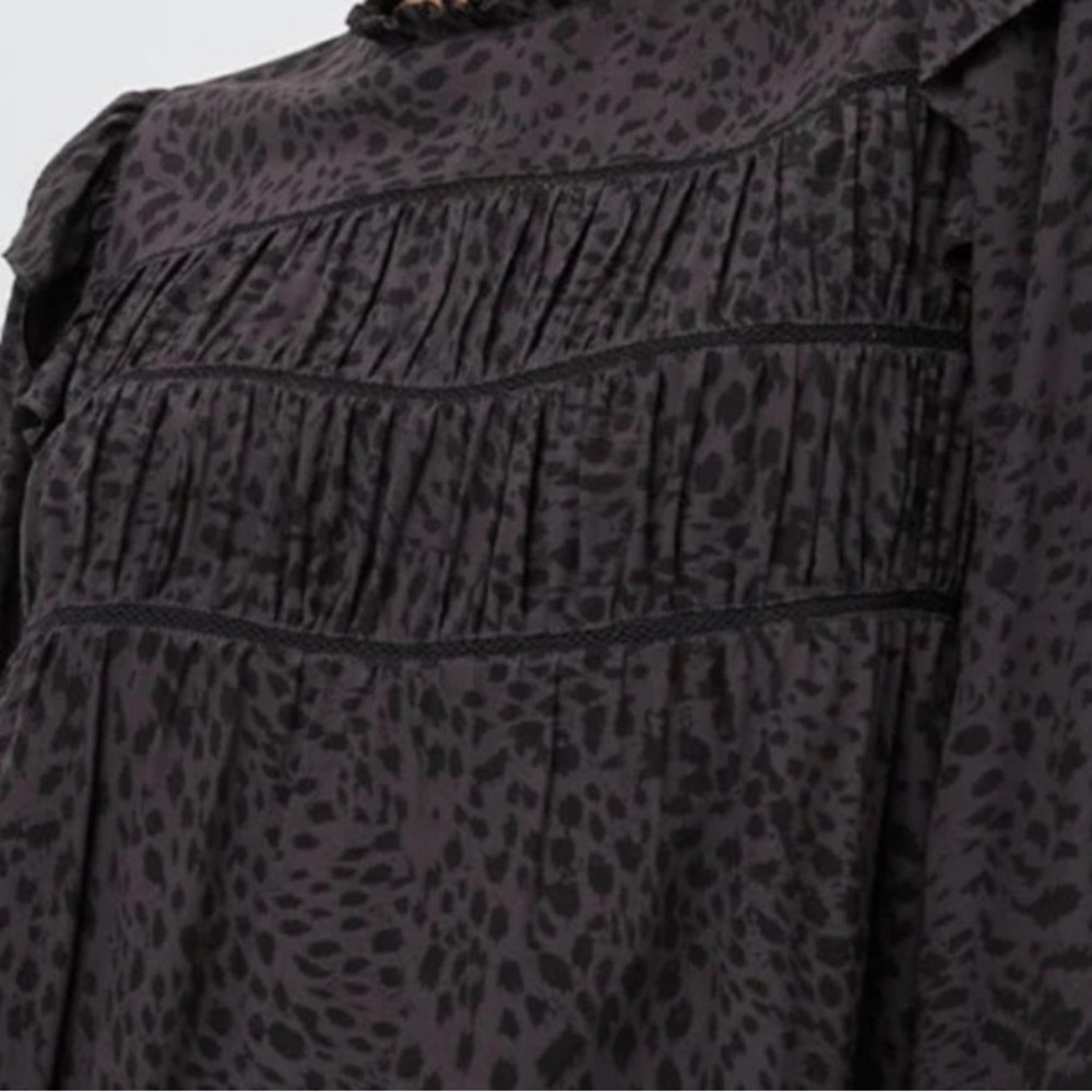 RAILS Kadi Top Spotted Slate Charcoal Gray Women's Small - Picture 12 of 12